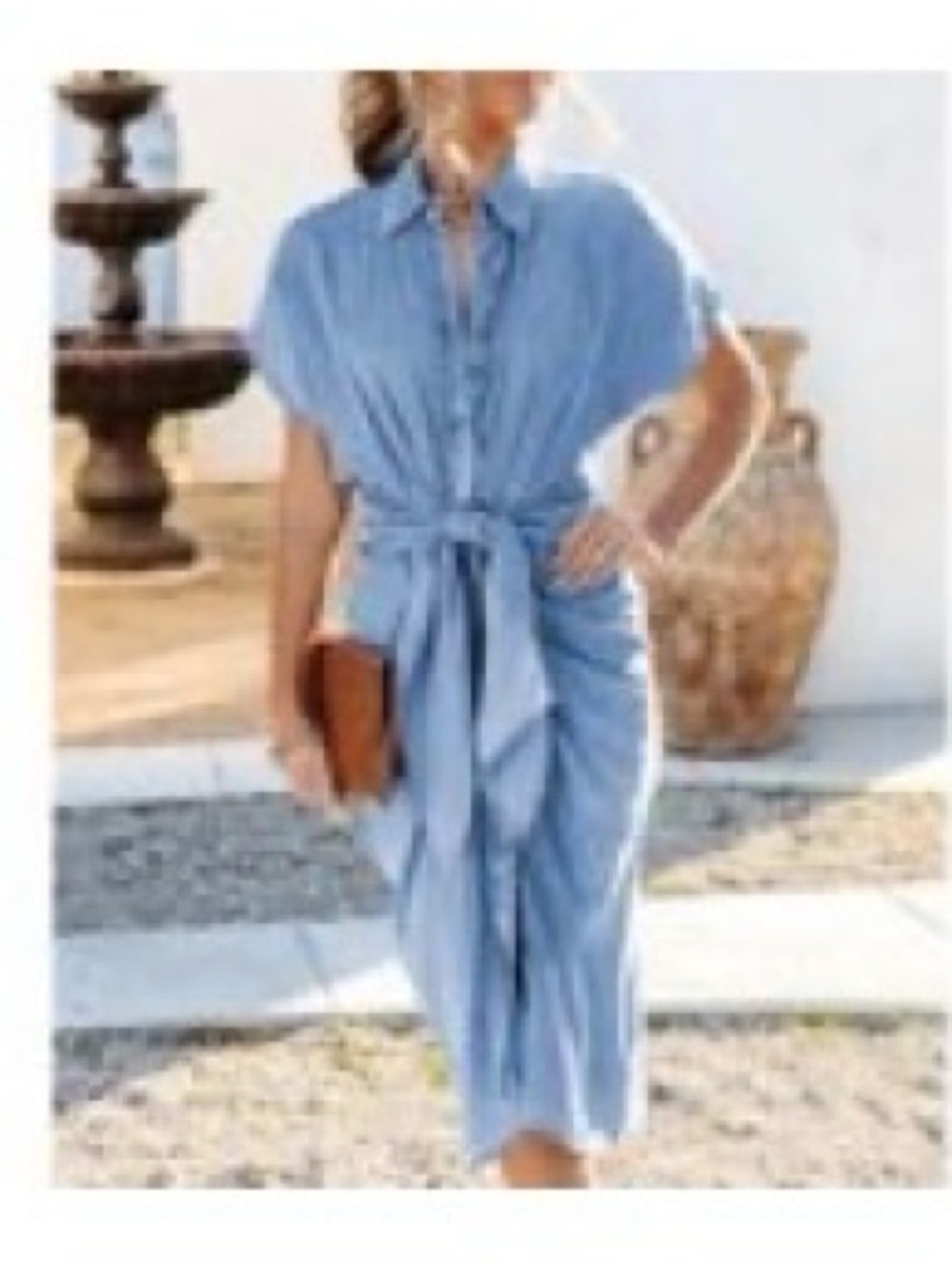 NWOT Clearlove Vintage Button-Down Denim Dress